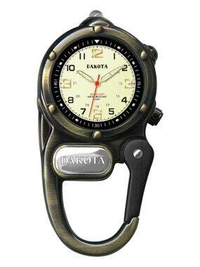 Dakota Miniclip Microlight LED Clip-On Watch - Antique Brass